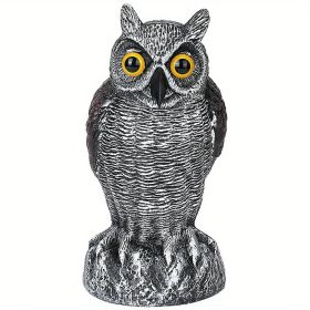 1pc Owl Decoy To Scare Birds Away, Fake Owl Scarecrows, Pigeon Deterrent, Plastic Owl Statue For Outdoor Garden Balcony Porch Yard - HBXMTY-2018-1