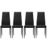 Dining chair set for 4  - Black