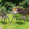 3 Pcs Cast Aluminum Bistro Set - as show