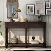 Console Table Sofa Table Easy Assembly with Two Storage Drawers and Bottom Shelf for Living Room, Entryway - Espresso