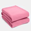 Warm Polar Fleece Blanket Throw Lightweight Soft for Sofa Bed Bedspread Pets Camping Plain Fuchsia 50x60 inch - Dreamscene