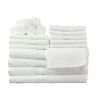 Basic Solid 18-Piece Bath Towel Set Collection - White