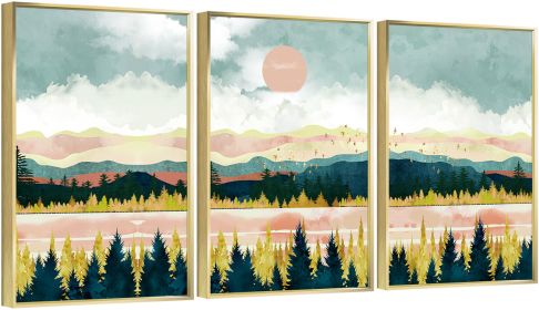 Framed Canvas Wall ArtOil Paintings Impressionism Aesthetic Prints Canvas Paintings for Living Room Bedroom Office Home; 3 Panels - 12*16