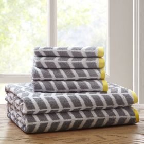 Cotton Jacquard Bath Towel 6 Piece Set - as Pic