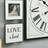 FirsTime & Co. White Love Frame Gallery Wall Clock 7-Piece Set, Farmhouse, Analog, 20 x 2 x 20 in - FirsTime