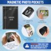 15 Pack 2.5x3.5 inch Magnetic Picture Frames for Refrigetator Wallet Small Magnet Picture Frames for Fridge Magnetic Photo Sleeves Locker - Juzari