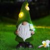 Gnome Night Solar Light Flower Decor Dimming Built-in Photoreceptor System Automatic Garden Decoration Fairy Desk Solar Light - B