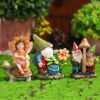 Mini Drunk Gnomes Dwarf Fairy Garden Statue Miniatures Courtyard Elf Figure Resin Micro Landscape Outdoor Figurine Ornaments - F333847