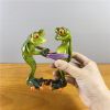 NORTHEUINS Resin Leggy Couple Frog Figurine Modern Creative Wedding Animal Statue for Interior Home Desktop Decor Accessories - D