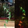 LED Colorful Solar Power Wind Chime Crystal Hummingbird Butterfly Waterproof Outdoor Windchime Solar Light for Garden outdoor - 09 - China