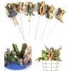 1pc Miniature Fairy Plug-In Statue, Garden Elf With Wings Crafts Little Girls Figures Ornament, For Home Room Decor Patio Garden Accessories - 6pcs