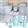 Bathroom Accessories Set 6 Pcs Bathroom Set Ensemble Complete Soap Dispenser Toothbrush Holder - Aqua