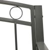 Patio Bench with a Table 49.2" Steel Gray - Grey