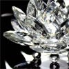 80 mm Feng shui Quartz Crystal Lotus Flower Crafts Glass Paperweight Ornaments Figurines Home Wedding Party Decor Gifts Souvenir - White