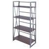 Isa 4-Tier Shelf; Graphite & Walnut - 87431