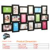 18 Pictures Frames Collage for Photos in 4" x 6" Glass Protection Display Wall Mounting Gallery Home Decor Kit - Black