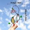 1pc Hummingbird Stained Glass Sun Catcher Window Hangings Ornament Metal Craft A Lovely Gift For Your Family - D