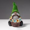 Gnome Night Solar Light Flower Decor Dimming Built-in Photoreceptor System Automatic Garden Decoration Fairy Desk Solar Light - A