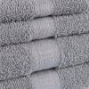 Basic Solid 18-Piece Bath Towel Set Collection - School Grey