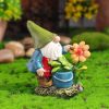 Mini Drunk Gnomes Dwarf Fairy Garden Statue Miniatures Courtyard Elf Figure Resin Micro Landscape Outdoor Figurine Ornaments - F333847