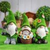 Gnome Night Solar Light Flower Decor Dimming Built-in Photoreceptor System Automatic Garden Decoration Fairy Desk Solar Light - A