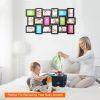 18 Pictures Frames Collage for Photos in 4" x 6" Glass Protection Display Wall Mounting Gallery Home Decor Kit - Black