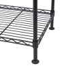 4-Tier Industrial Welded Wire Shelving - Black