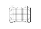 Oceanstar Stackable Metal Wire Storage Basket Set for Pantry, Countertop, Kitchen or Bathroom – Black, Set of 2 - 45