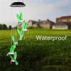 LED Colorful Solar Power Wind Chime Crystal Hummingbird Butterfly Waterproof Outdoor Windchime Solar Light for Garden outdoor - 09 - China