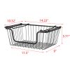 Oceanstar Stackable Metal Wire Storage Basket Set for Pantry, Countertop, Kitchen or Bathroom – Black, Set of 2 - 45