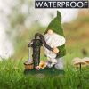 Cartoon Gnome Dwarf Statue Garden Lighting Waterproof Resin Figurines Solar Light Outdoor Lawn Courtyard Night Decorative Lamp - E