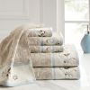 Embroidered Cotton Jacquard 6 Piece Towel Set - as Pic