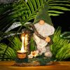 Cartoon Gnome Dwarf Statue Garden Lighting Waterproof Resin Figurines Solar Light Outdoor Lawn Courtyard Night Decorative Lamp - E