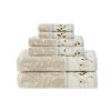 Embroidered Cotton Jacquard 6 Piece Towel Set - as Pic