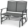 Iron Patio Rocking Chair for Outdoor Backyard and Lawn - grey