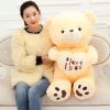 Big Size I Love You Teddy Bear Large Stuffed Plush Doll Holding LOVE Heart Plush Teddy Bear Cartoon Soft Stuffed Doll Kids Toy - 50cm - white