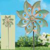 1pc Wind Spinner With Garden Stake; Kinetic Wind Spinners Outdoor Garden Stake For Yard And Garden - Garden Spinning Ornament