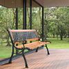 Outdoor Cast Iron Patio Bench - as show