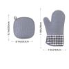 1pc Silicone Oven Mitts; Heat Insulation Pad; Nordic Style Microwave Oven Gloves; Kitchen Baking Gloves - B