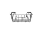 Oceanstar Stackable Metal Wire Storage Basket Set for Pantry, Countertop, Kitchen or Bathroom – Black, Set of 2 - 45