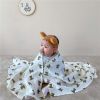 Baby Cotton Cover Blankets Summer and Autumn Thin Bear Print Blankets - F