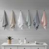 Cotton Waffle Jacquard Antimicrobial Bath Towel 6 Piece Set - as Pic